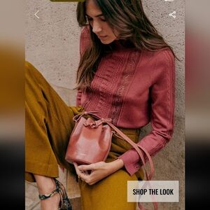 Sezane Rose Janis Crew Neck Sweater